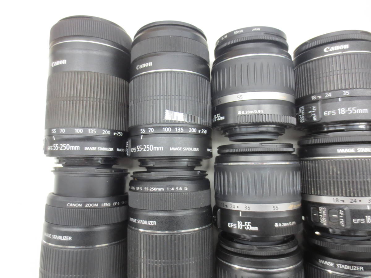 4226U ジャンク Canon EFS18-55mm 3.5-5.6IS 55-250mm 4-5.6IS 18-55mm 3.5-5 ...