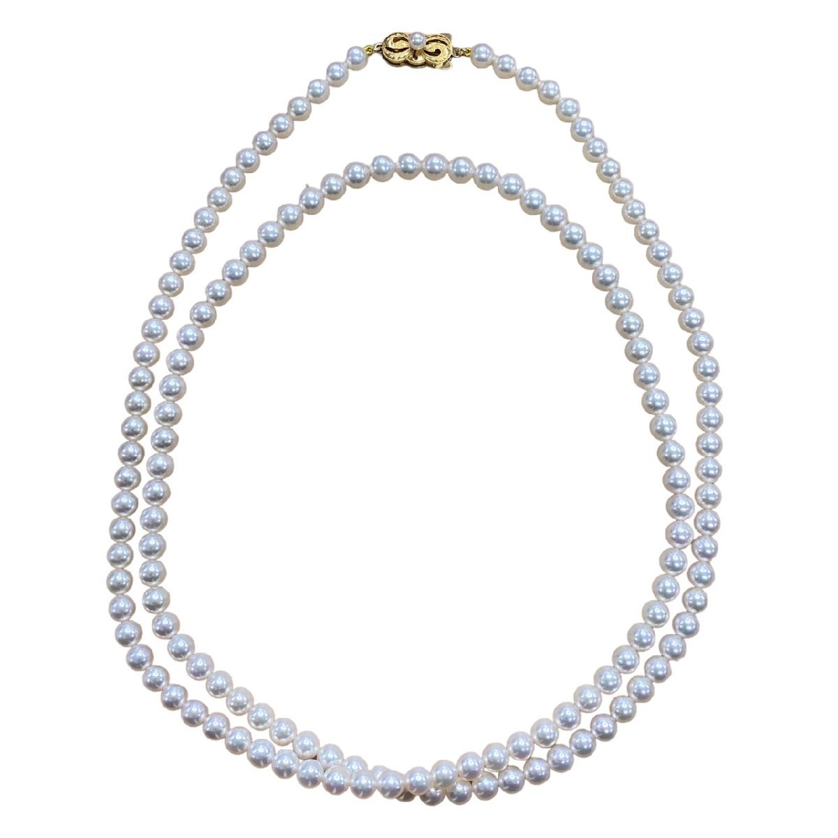 ◇◇◇ 【美品】 MIKIMOTO パール ネックレス K18 5mm 85cm ゴールド 