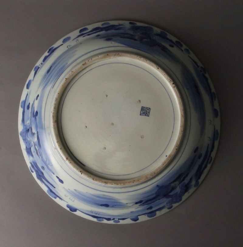 古伊万里　木甲ざくろ　盛鉢　秀峰　有田焼　実使用 古伊万里 有田焼 口径約44cm ろくろ 「舟」鉢 徳利」の落札相場・落札