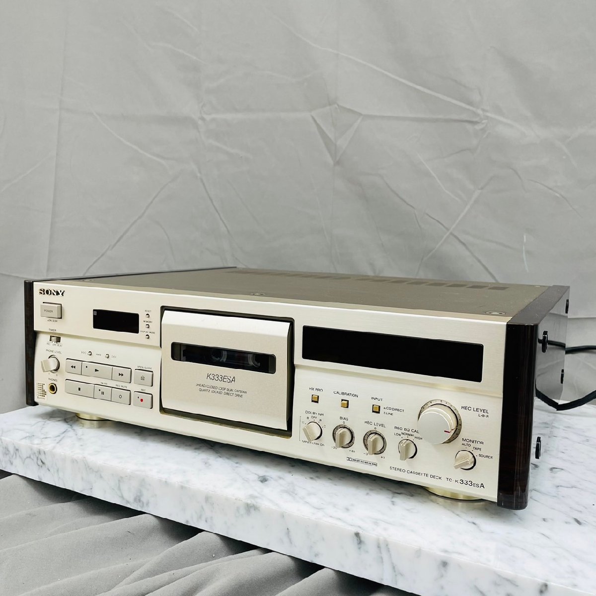T5813＊【ジャンク】SONY ソニー 3ヘッドシングルカセットデッキ TC-K333ESA リモコン付き