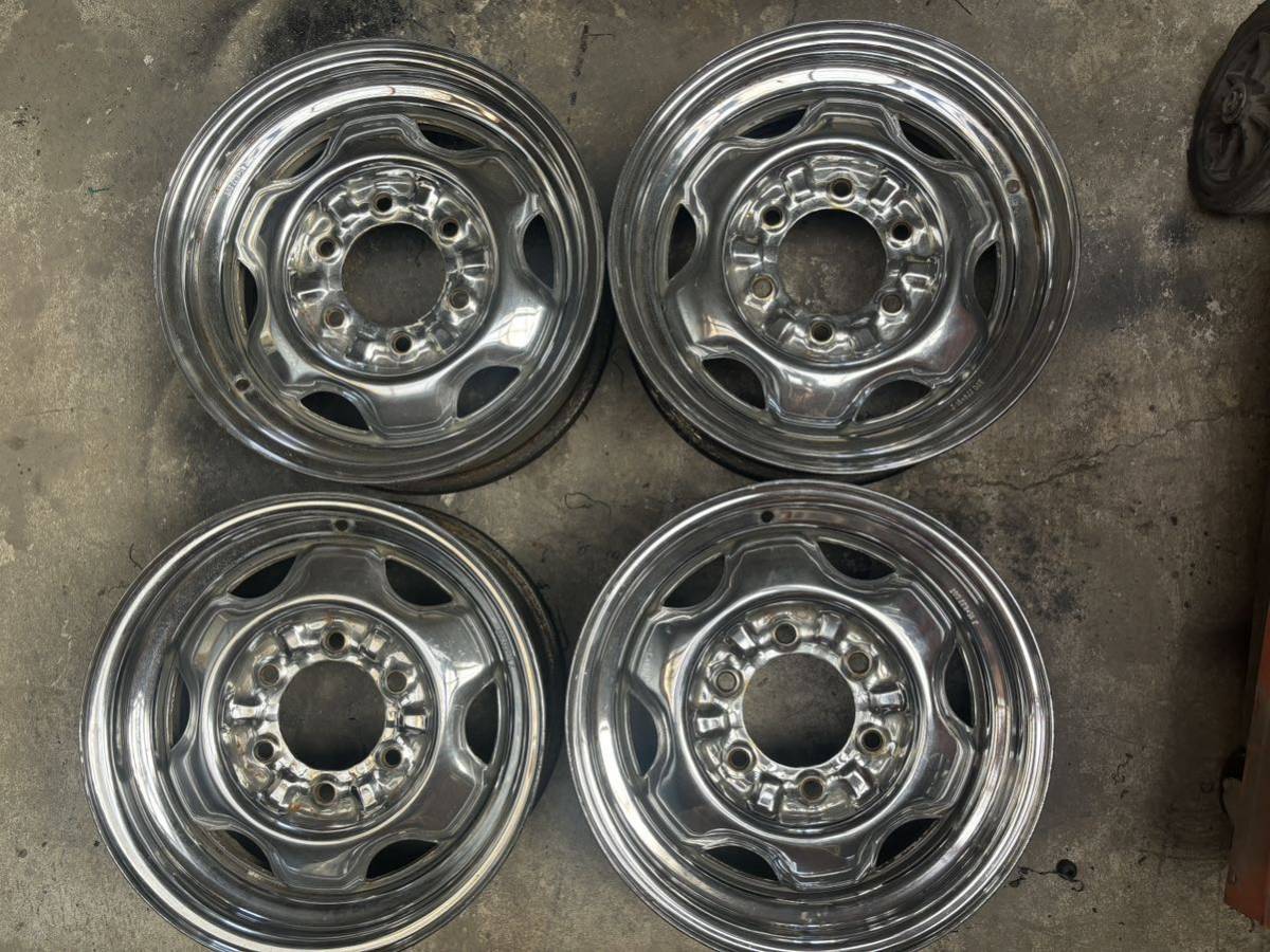 日産キャラバン 純正メッキ鉄ちんホイール 6穴139.4 15インチ6j  