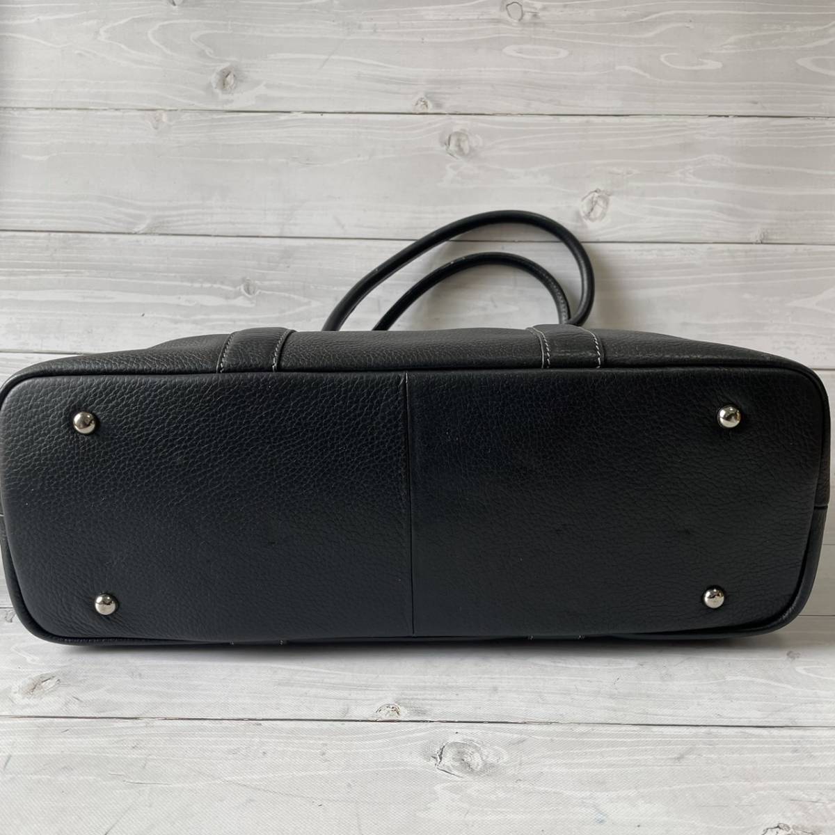 極美品】シップス SHIPS トートバッグ 本革 シュリンクレザー シボ革