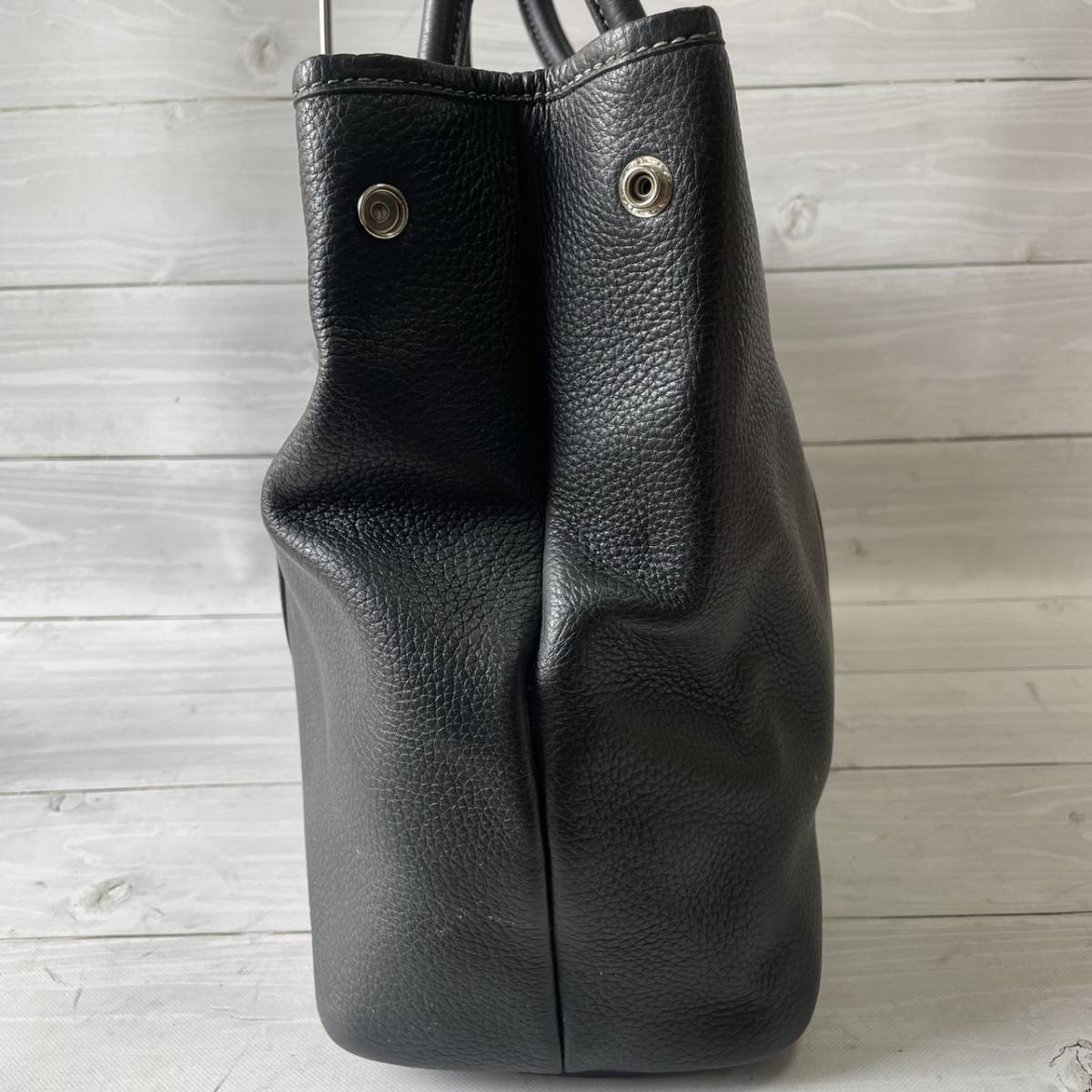 極美品】シップス SHIPS トートバッグ 本革 シュリンクレザー シボ革