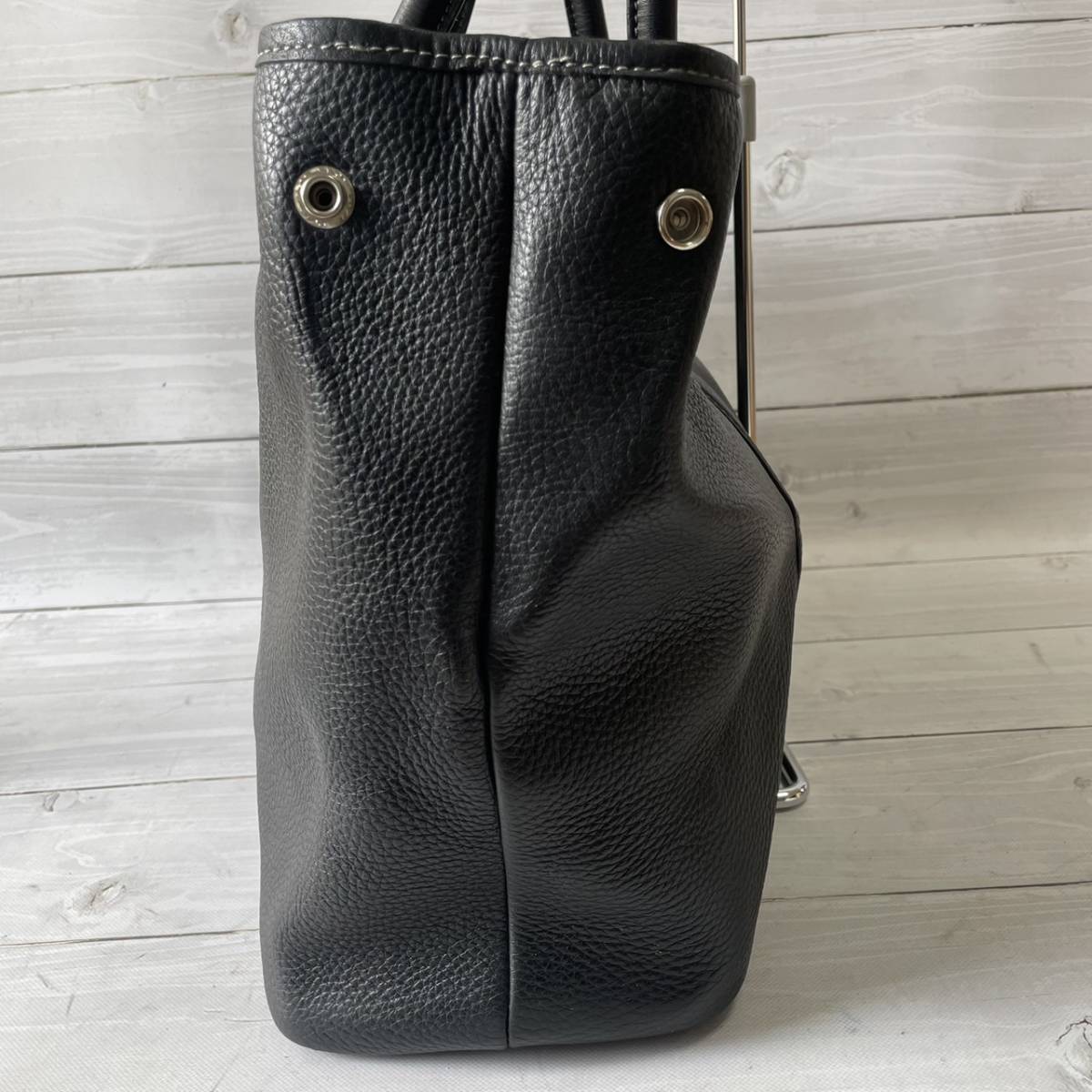 極美品】シップス SHIPS トートバッグ 本革 シュリンクレザー シボ革