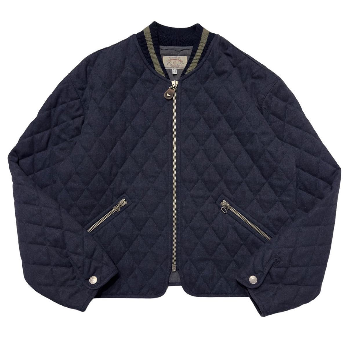 Rare ARMANI JEANS 90s quilting bomber jacket blouson archive stone 