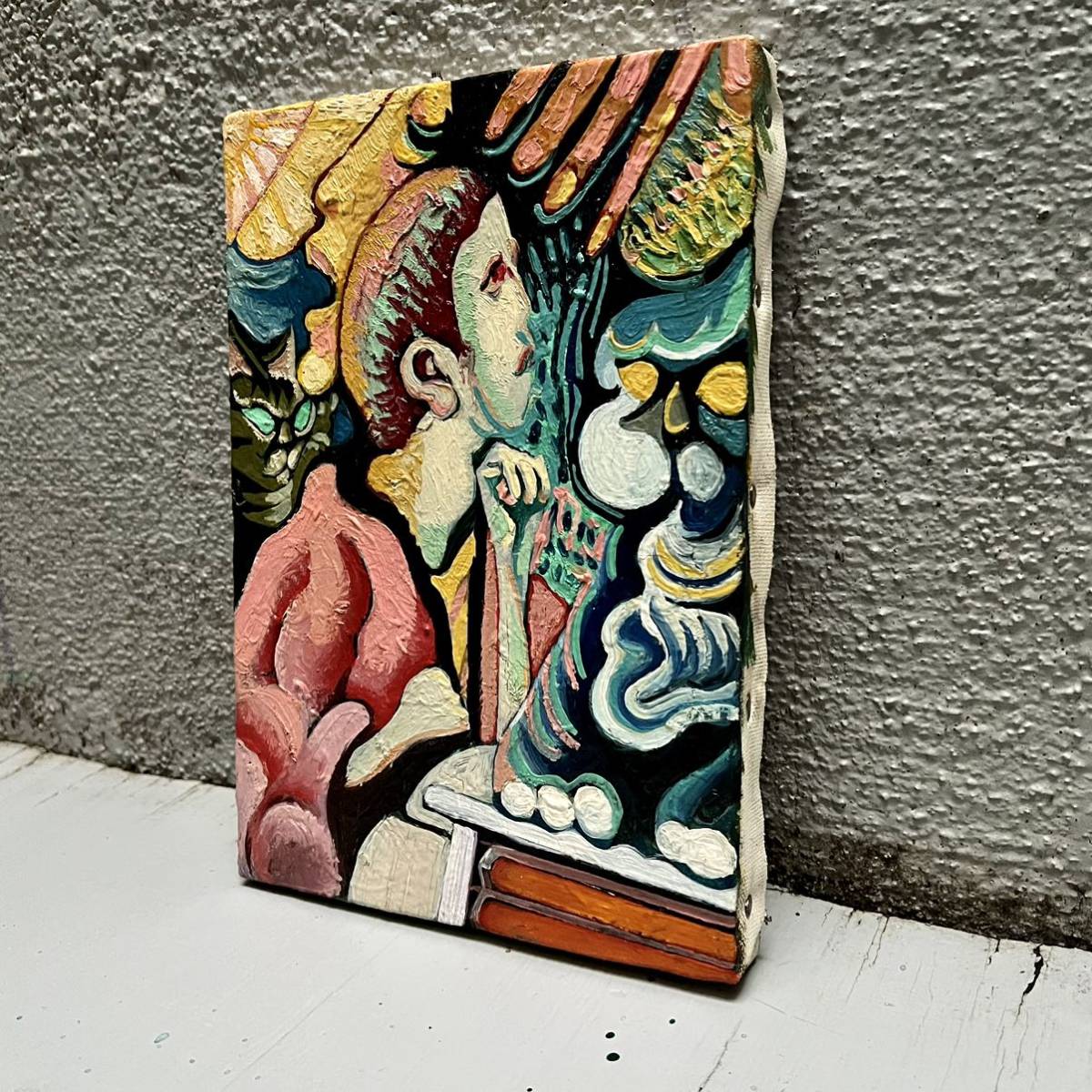 1円スタート / コウヘイ画伯 /林耕平 7/【 MY LIFE 】SM号 227×158mm 油彩 / 絵 / アート / 肖像 /kouheigahaku_2