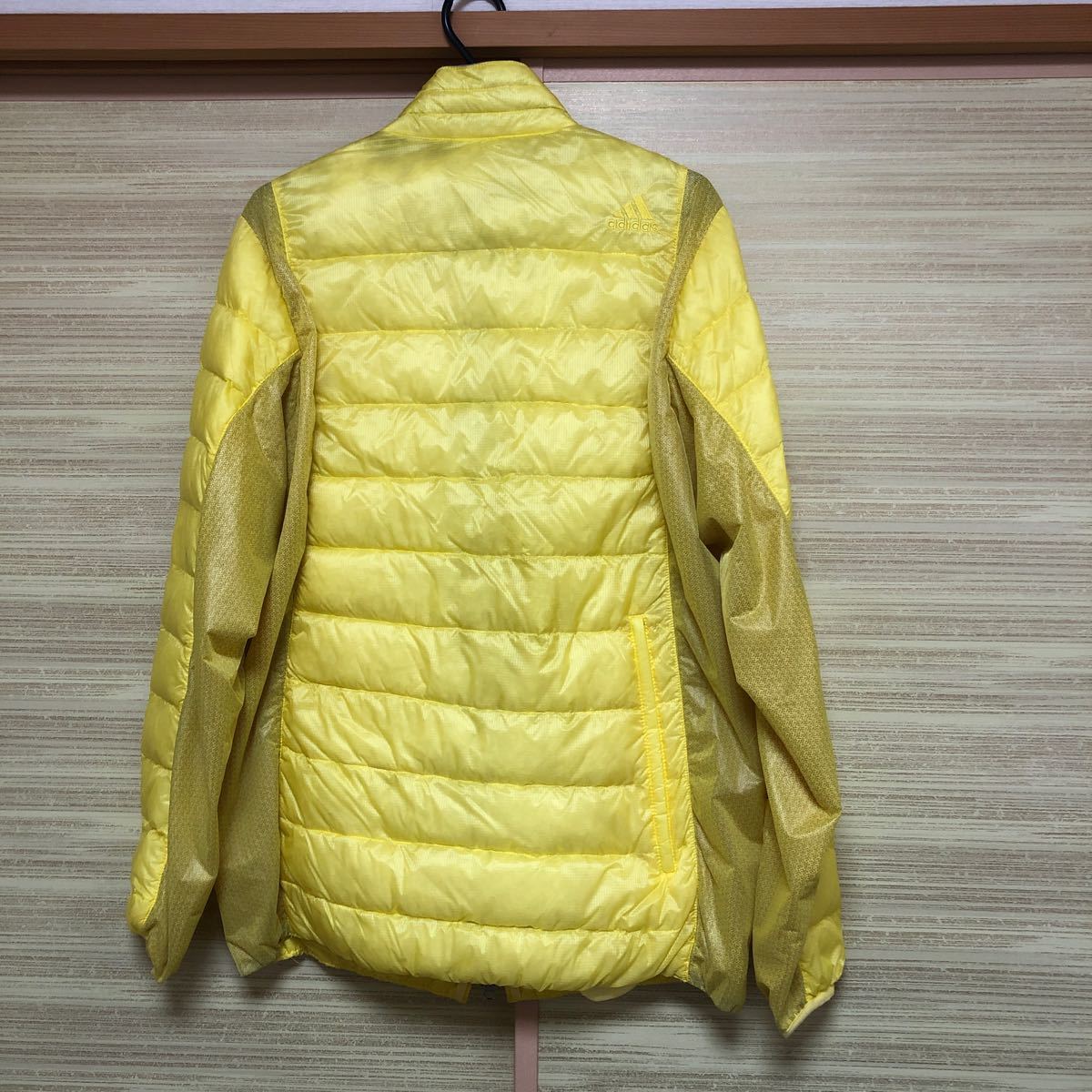 ★adidas 黄色ダウンジャンパー★M ダウン90％_2
