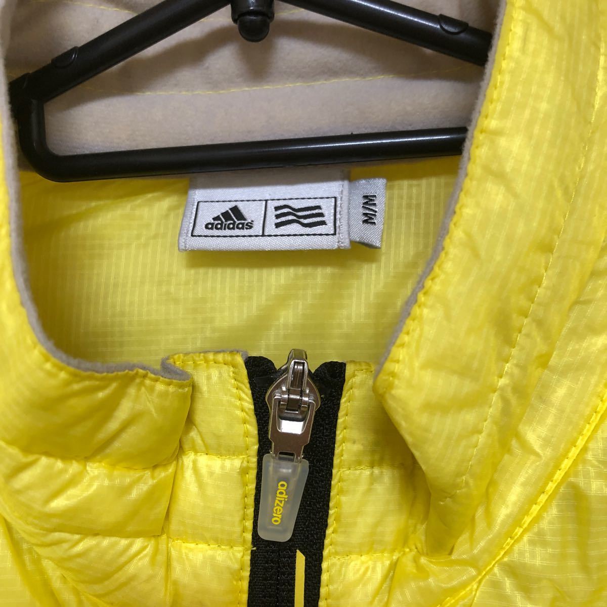 ★adidas 黄色ダウンジャンパー★M ダウン90％_6