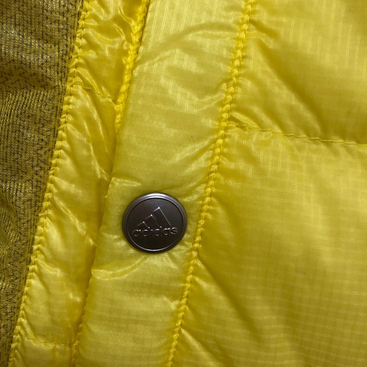 ★adidas 黄色ダウンジャンパー★M ダウン90％_7
