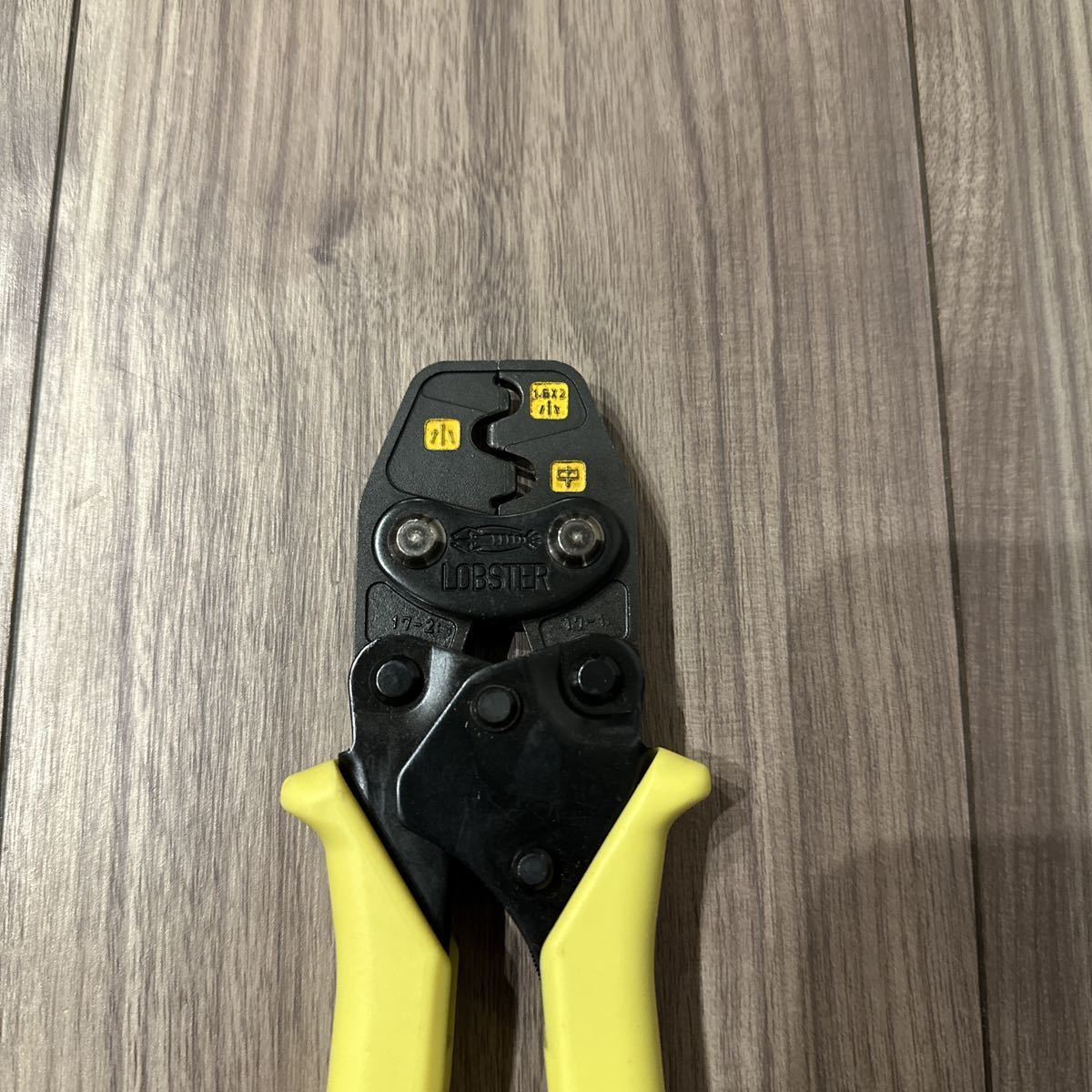 （美品）電気工事士 LOBSTER ロブテックス ミニ圧着工具 リングスリーブ用 HAK17MA2 ★_5