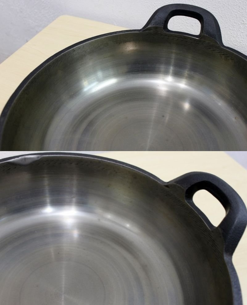◇◇久慈山王堂 岩手 砂鉄鉄器 手造り 天ぷら鍋 天麩羅鍋 鉄鍋 約30.5