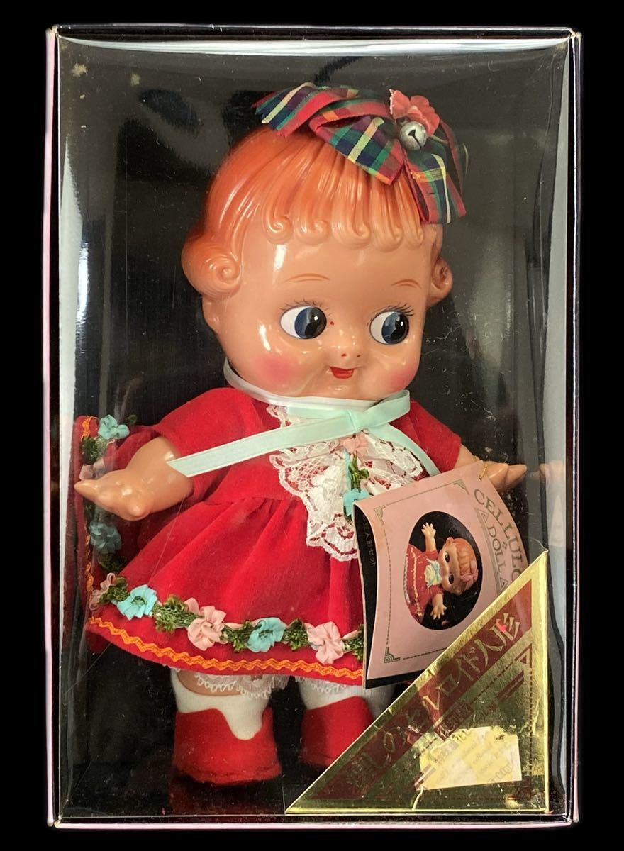 セキグチ 懐かしのセルロイド人形 復興版リボン少女 レトロ 1985年