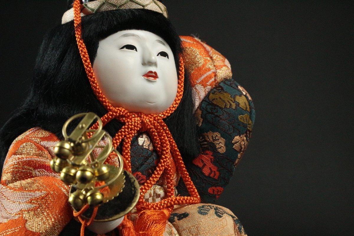 無形文化財　初代原米州　「三番叟」 伝統的日本人形 時代木目込人形 三番叟 能楽 歌舞伎 置物 日本人形 郷土玩具 風俗人形