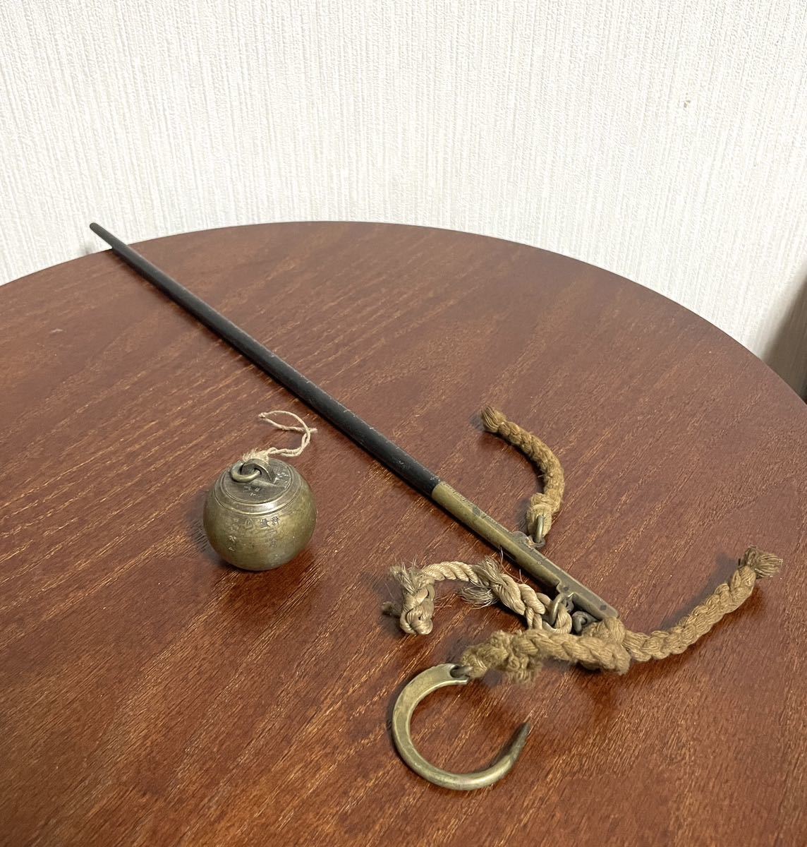 竿秤 さおはかり 天秤棒 棒はかり 飾り物 小道具 レトロ 竿秤 昔の秤