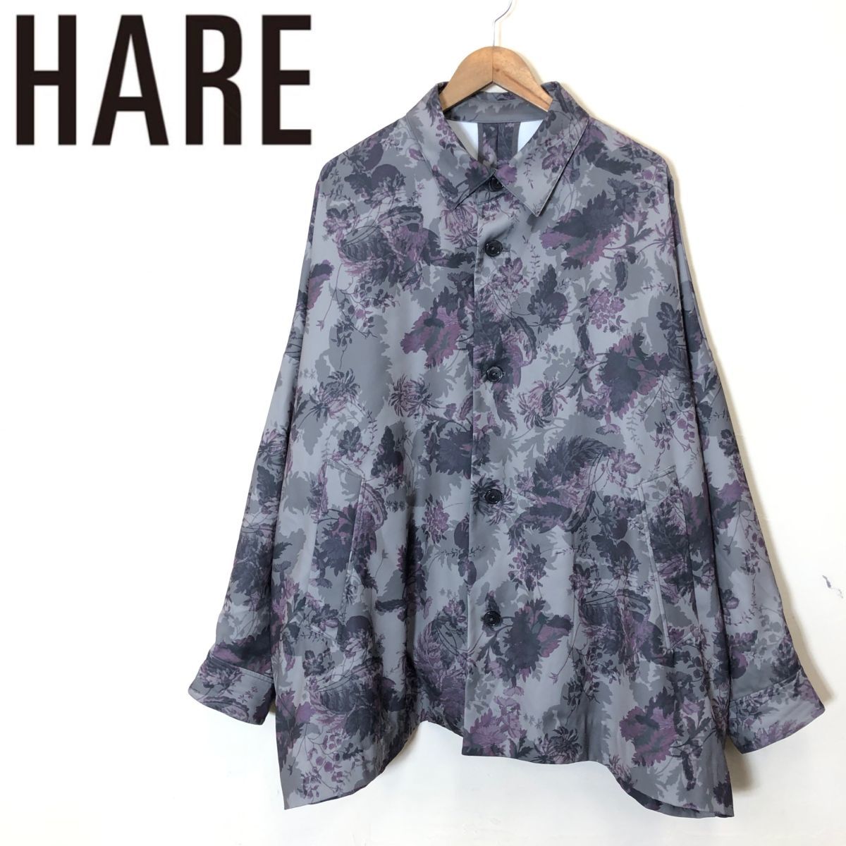 HARE ハレ 厚手総柄シャツ 総柄ジャケット 花柄ジャケット M