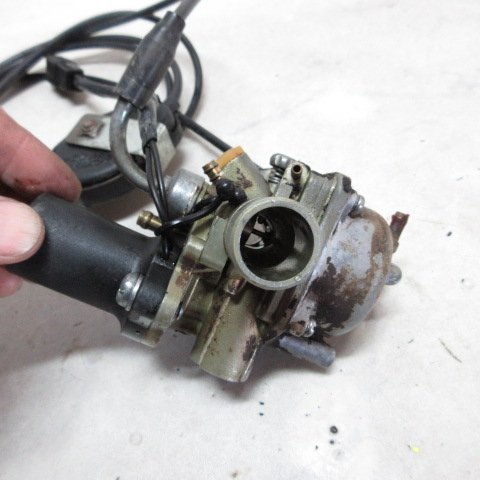 □【ペリカンジョグ JOG 27V】純正キャブレター スロットルワイヤー付