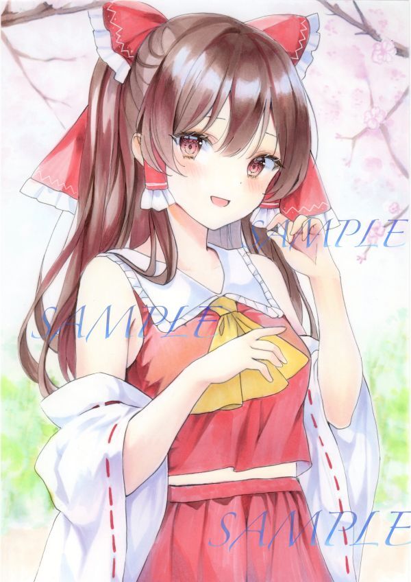 新品同人手描きイラスト 【Rinka】 博麗霊夢 同人手描きイラスト 東方
