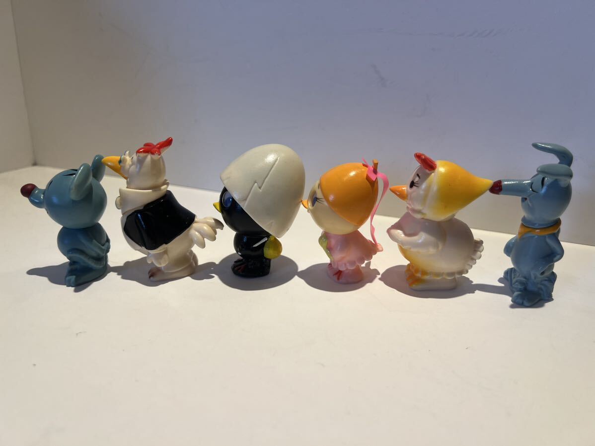 カリメロ　ミニミニソフビ　ポピー製　６体セット　PAGOT カリメロ　プリシラ　お母さん　お父さん　ぺぺ　チュウチュウ　PAGOT_2