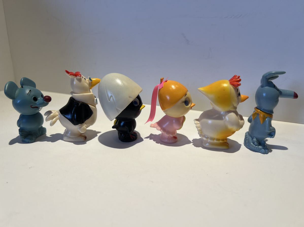 カリメロ　ミニミニソフビ　ポピー製　６体セット　PAGOT カリメロ　プリシラ　お母さん　お父さん　ぺぺ　チュウチュウ　PAGOT_4