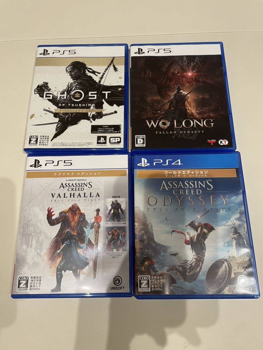 PS5 ゲームソフト4点　ゴーストオフツシマ　Wo long アサシンクリード_1