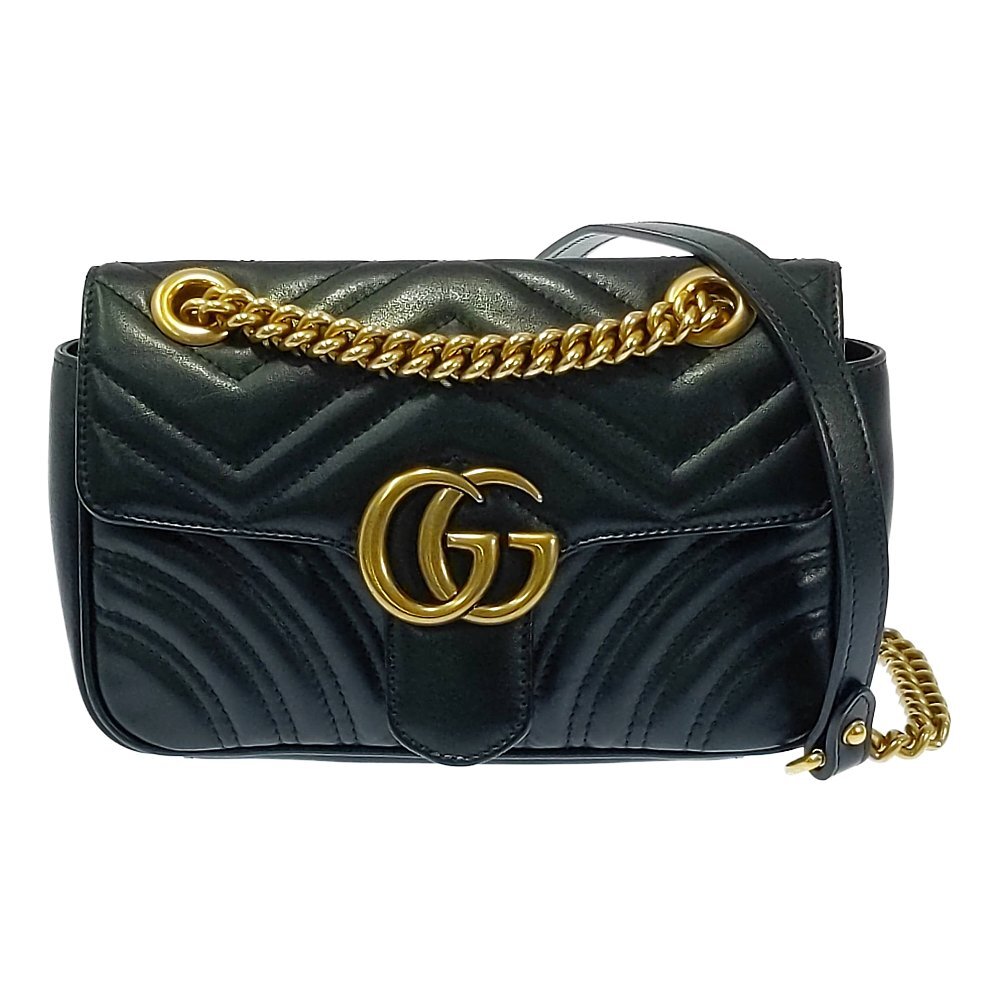 グッチ GGマーモント ハート チェーンショルダーバッグ/446744/ブラック/GUCCI 翌日配送可 513740(かばん、バッグ)｜売買 ...