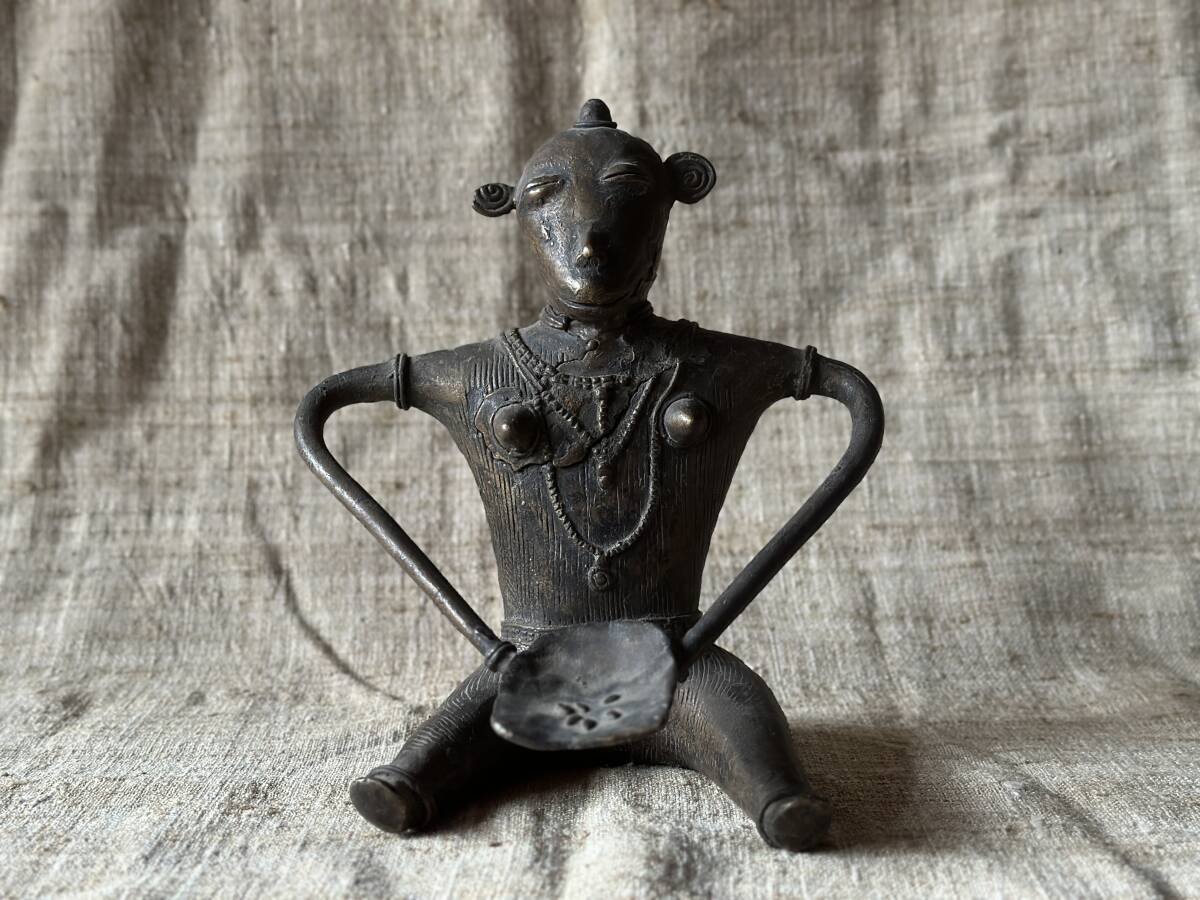 アンティーク 真鍮 古銅 銅製 オブジェ 動物 時代物 時代 骨董 インド