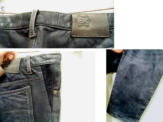 JAPAN Denim WASHABLE Wash Vintage Indigo Pants Front MOTORCYCLE 5P