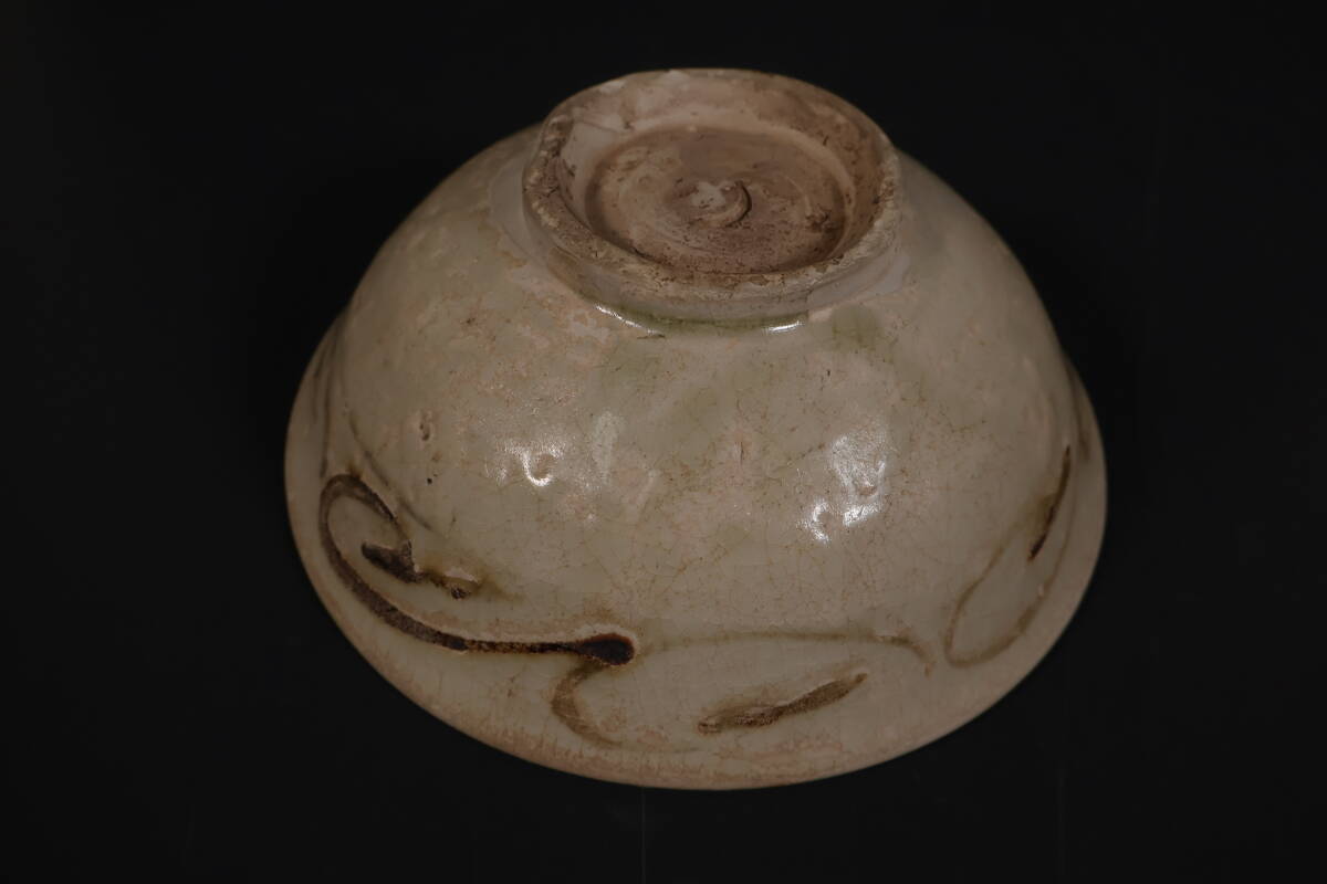 和】(9485) 時代古作 唐物 宋 磁州窯 絵高麗茶碗 保管箱有 明朝