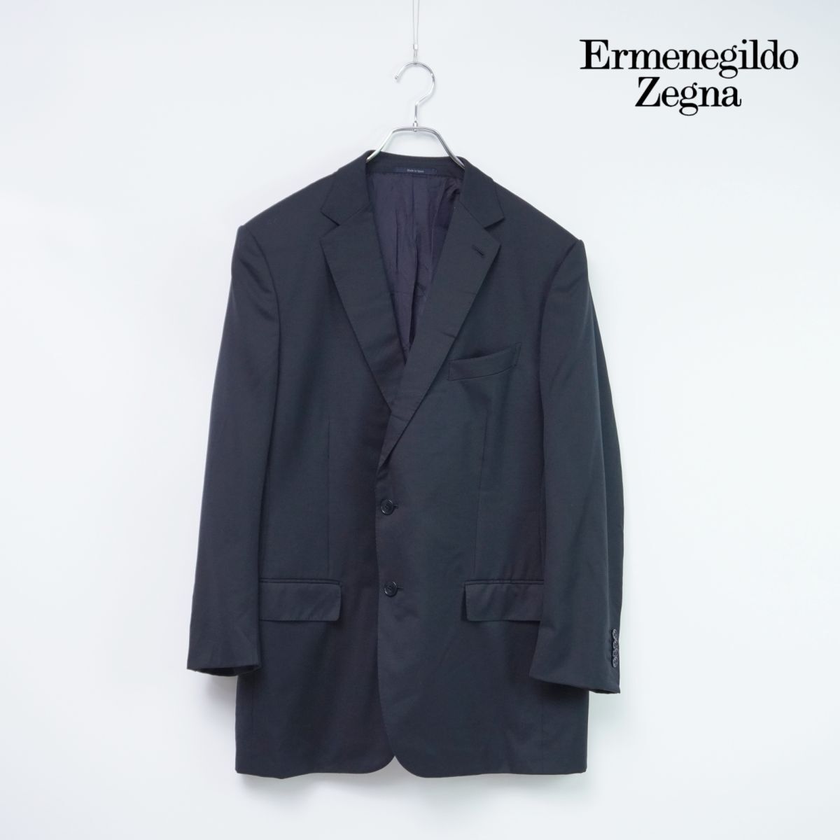美品 Ermenegildo Zegna エルメネジルドゼニア 羊毛 2つボタン 