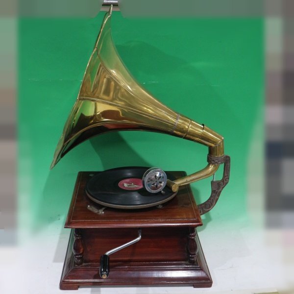 中古 蓄音機 ラッパ His Master