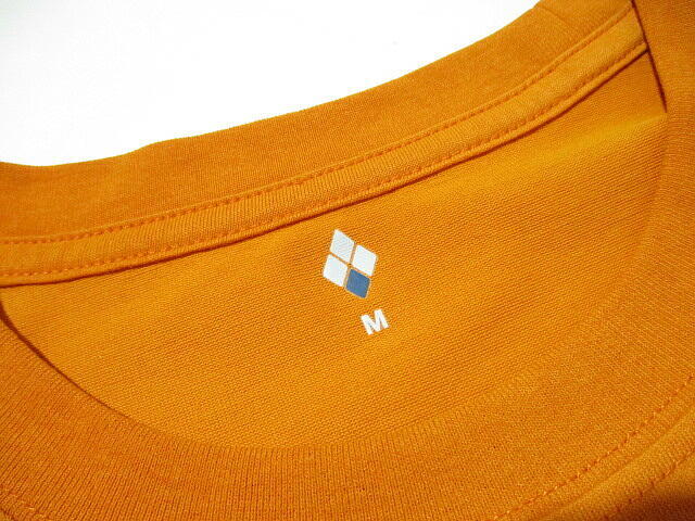 新品 未使用に近い！■ 即決　モンベル　半袖Tシャツ　モンタベア　自転車　Mサイズ　熊 アウトドア　mont・bell　パンプキン オレンジ_5