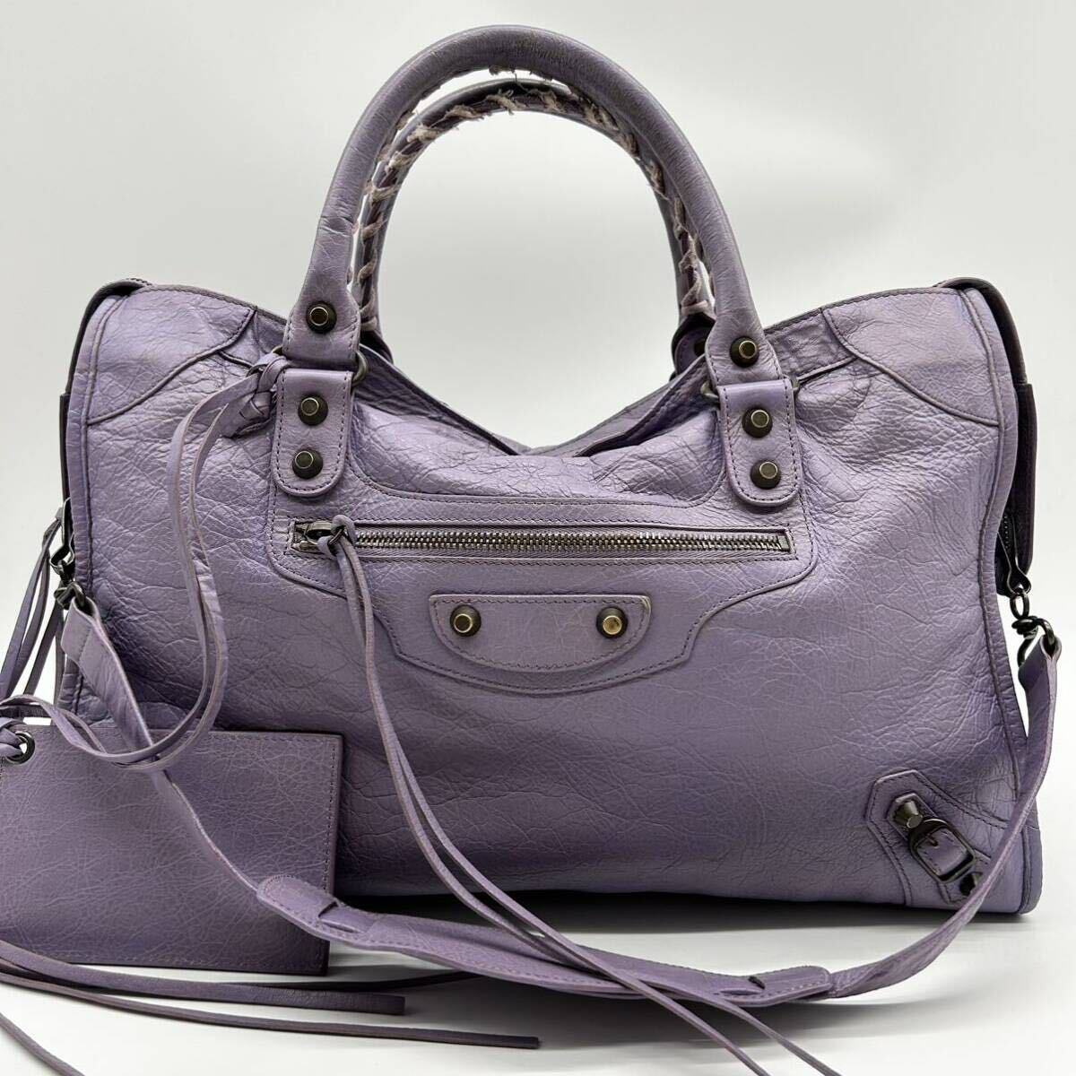 ○高級○BALENCIAGA バレンシアガ 2way シティ ハンドバッグ