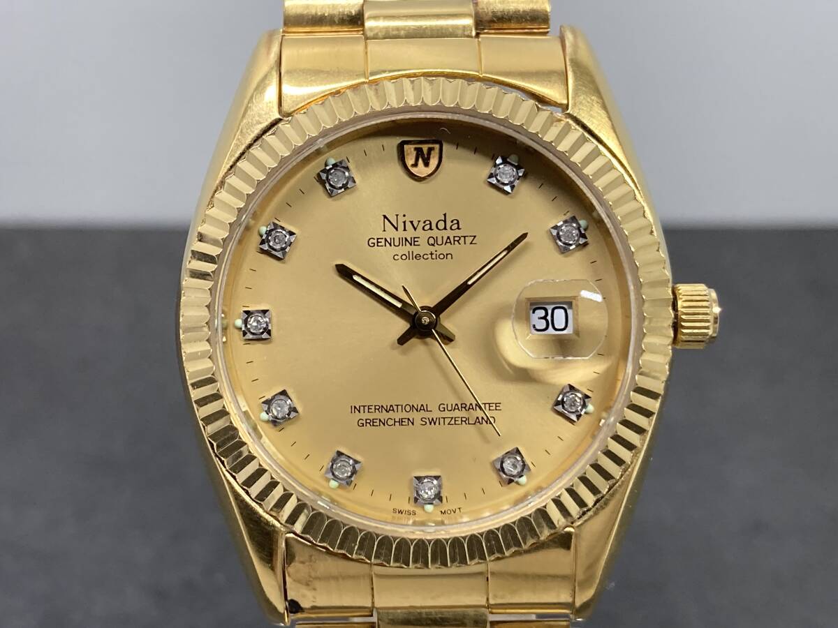 1円～稼働品・Nivada SWISS/二バダ GENUINE QUARTZ COLLECTION 