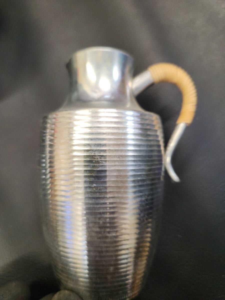 美品 錫製 酒器揃 本錫 錫半 徳利 盃 酒器 木製 木箱付 (錫製)｜売買