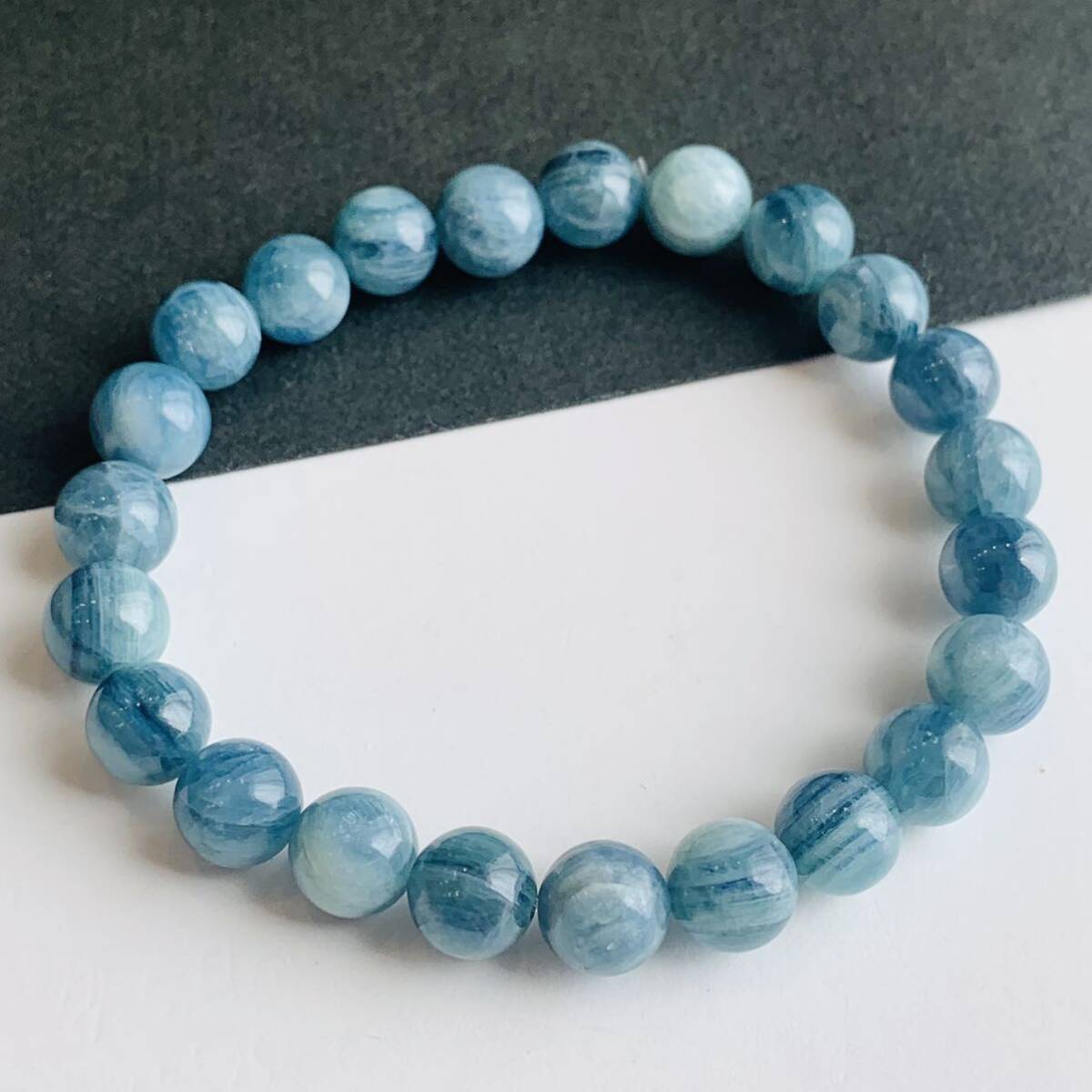 グリーンカイヤナイト　ブレスレット　天然石　パワーストーン　8㍉珠　_1