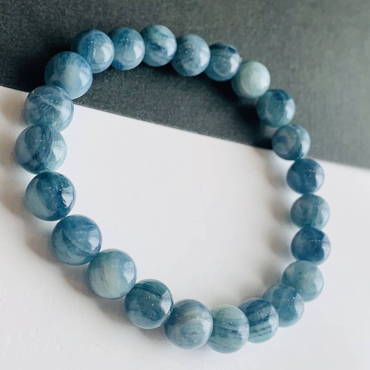 グリーンカイヤナイト　ブレスレット　天然石　パワーストーン　8㍉珠　_2