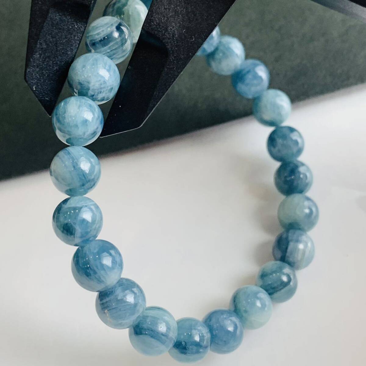 グリーンカイヤナイト　ブレスレット　天然石　パワーストーン　8㍉珠　_5