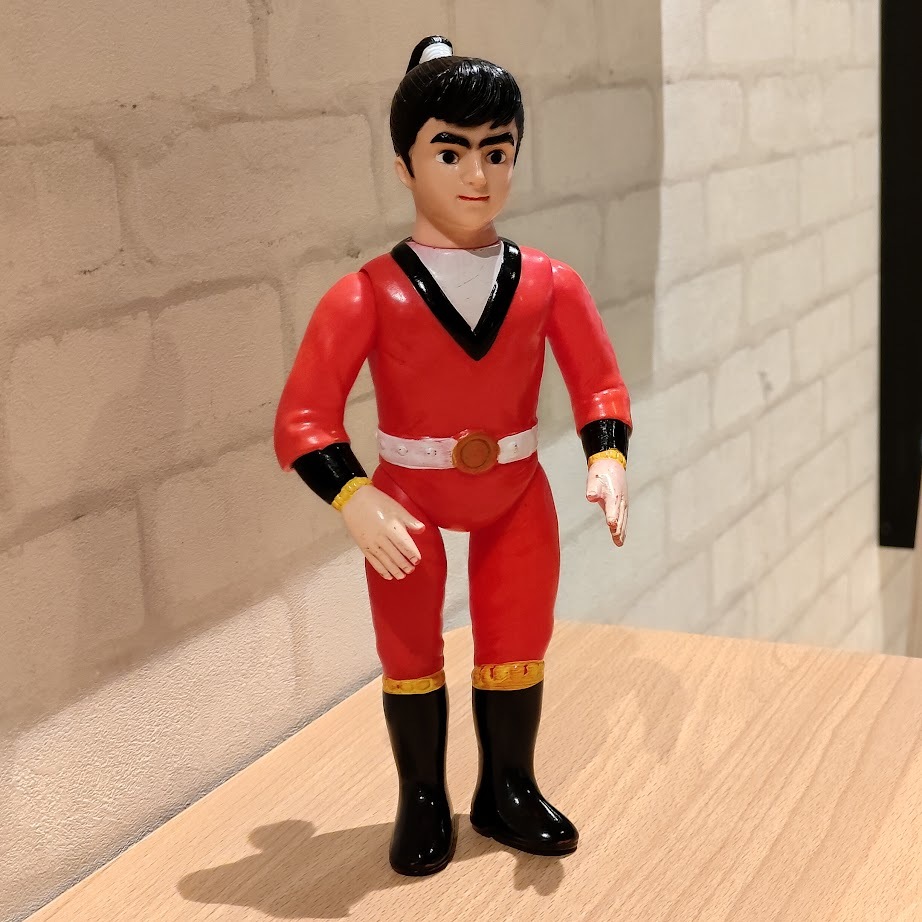 当時物 希少 快傑ライオン丸 無版権 パチ ビンテージソフビ 獅子丸