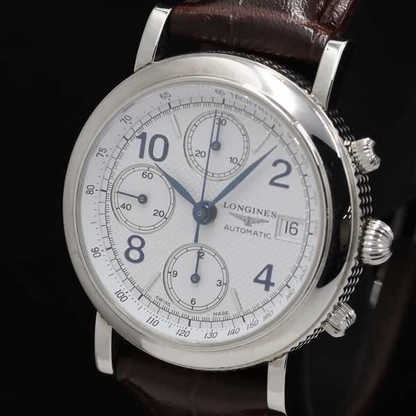 1円 保/箱付 稼働 良品 ロンジン グランドクラシック L4 652 4 クロノ