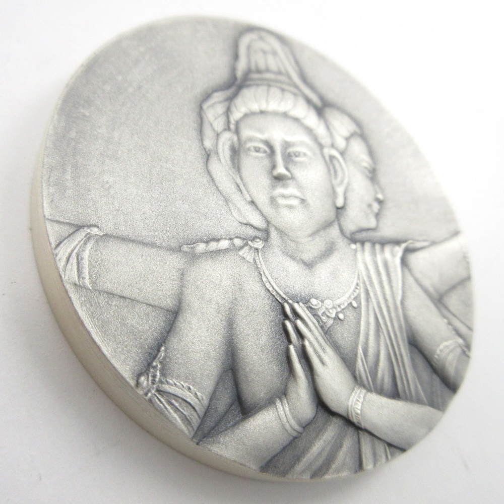 国宝章牌 興福寺 純銀メダル 約160g 証明書・箱付き 造幣局 silver
