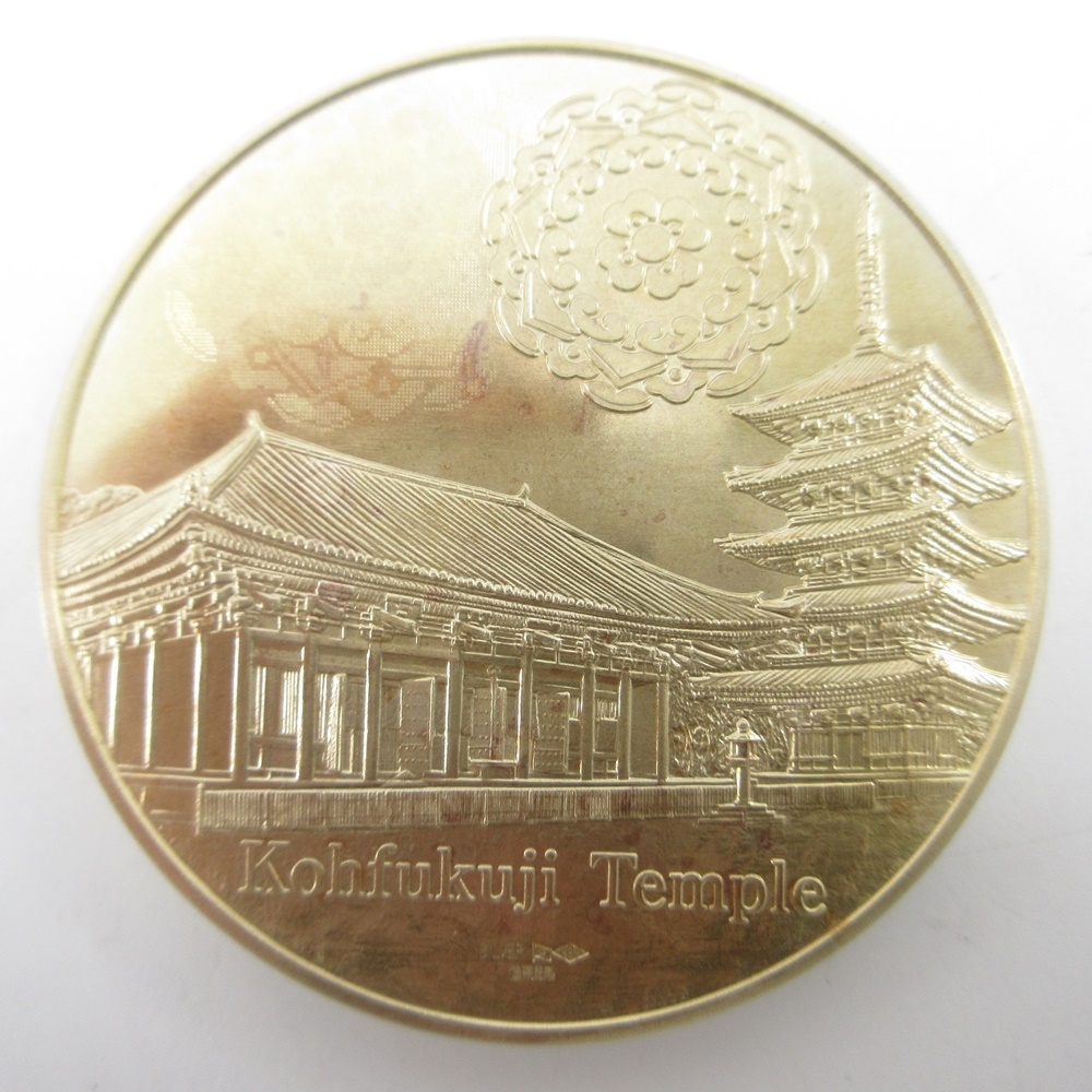 国宝章牌 興福寺 純銀メダル 約160g 証明書・箱付き 造幣局 silver