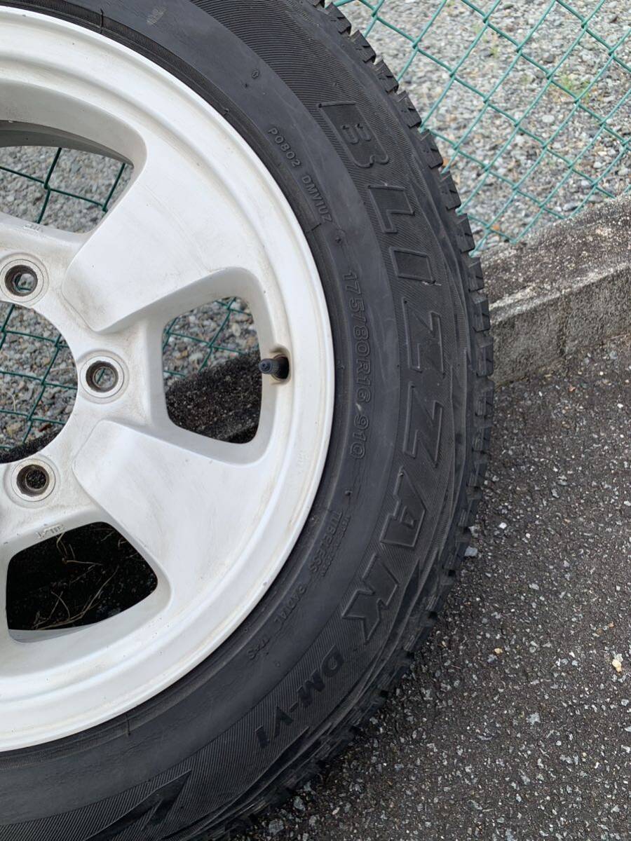 ブリヂストン ブリザック DM-V1 スタッドレス ホイール付き 4本 ジムニー クロカン 4駆_6