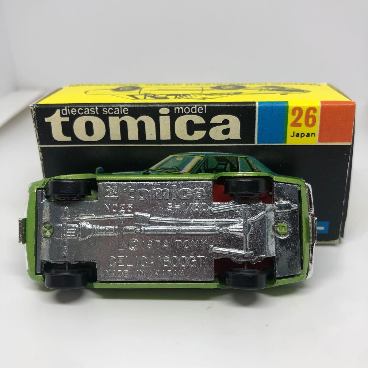 トミカ　日本製　黒箱　26 トヨタ　セリカ　1600GT 1Eホイール　当時物　絶版_5