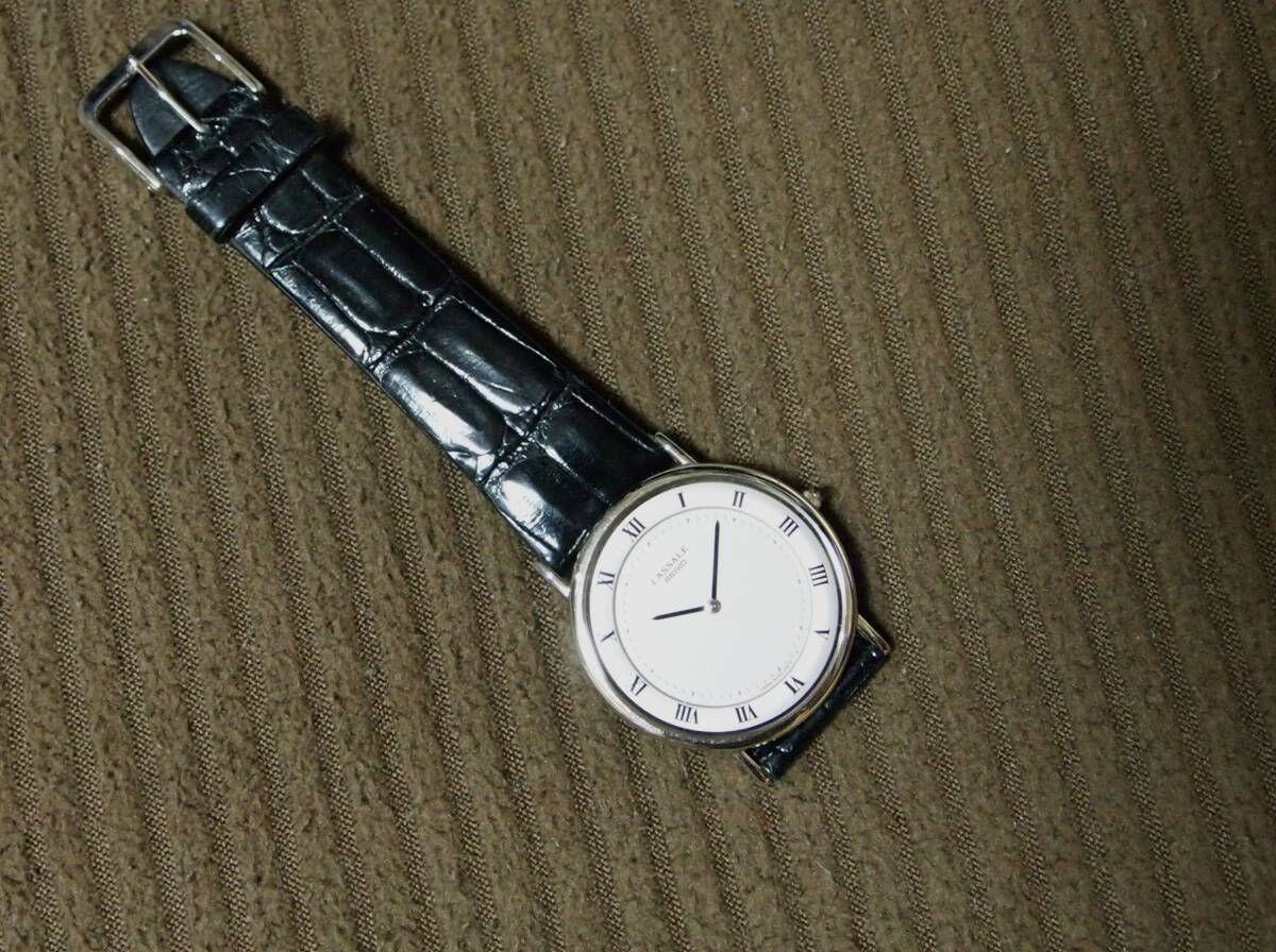 希少 HATTORI SEIKO LASSALE 5A54-0109 新品電池 ☆電池交換済！当時物 