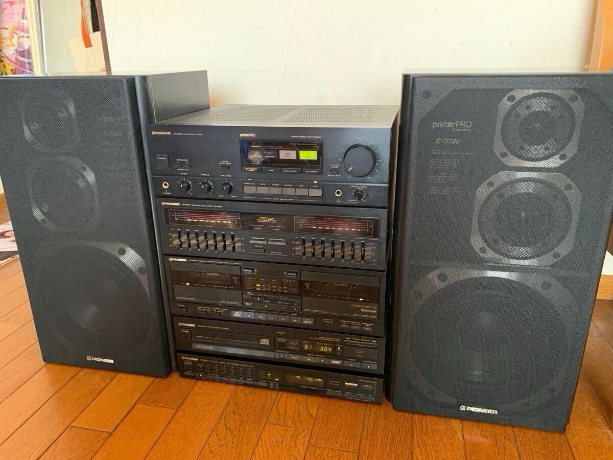 パイオニア プライベートコンポ  アンプチューナーダブルカセットデッキのみ PIONEER パイオニア システムコンポ アンプ チューナー カセットデッキ