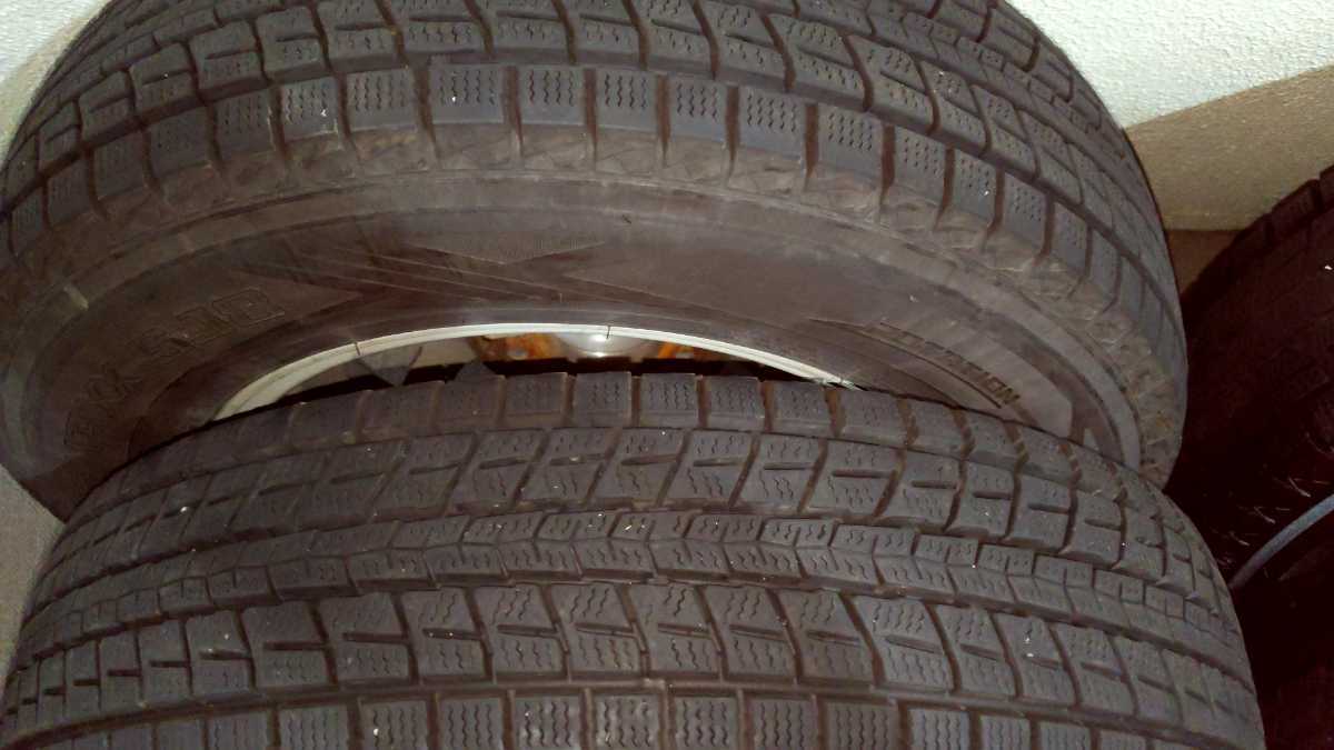 175/80R15 5穴 AW4本セット　H58Aパジェロミニにて使用 テリオスキッドや旧キックスにもいかがでしょうか 5穴 パジェロミニ 175&frasl;80R15 ◆良品◆ 中古4本セット 北海道に冬到来ジムニーシエラ純正サイズ(195&frasl;80R15)のスタッドレスをパジェロミニ履かせてみた