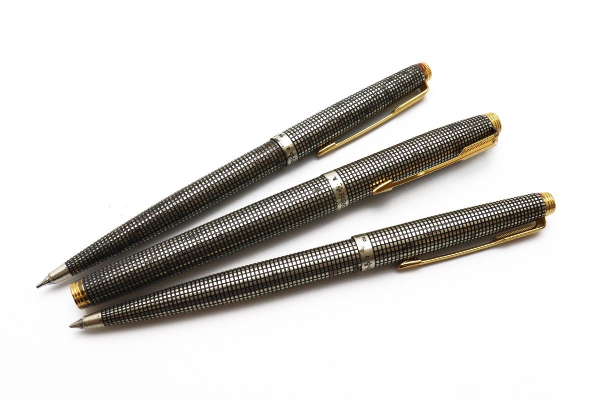 ペン先14K) PARKER パーカー 万年筆.ボールペン.シャープペン 計3本