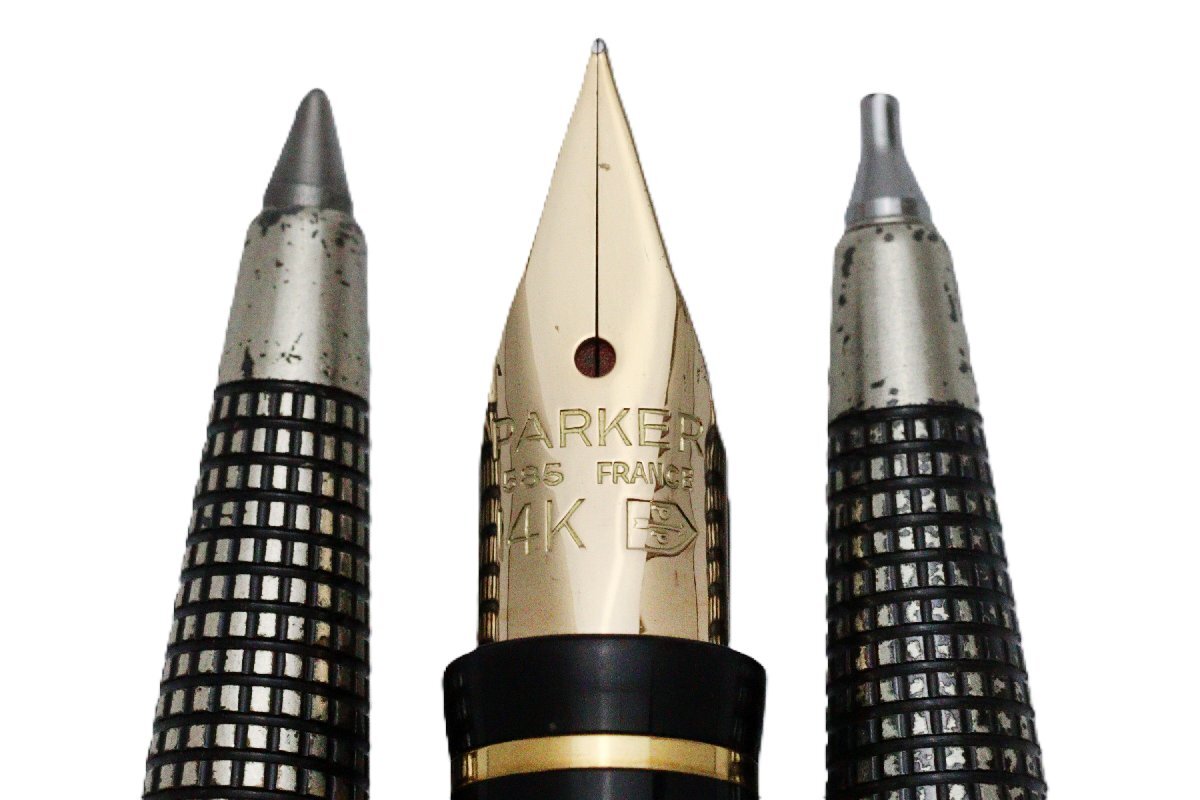 ペン先14K) PARKER パーカー 万年筆.ボールペン.シャープペン 計3本