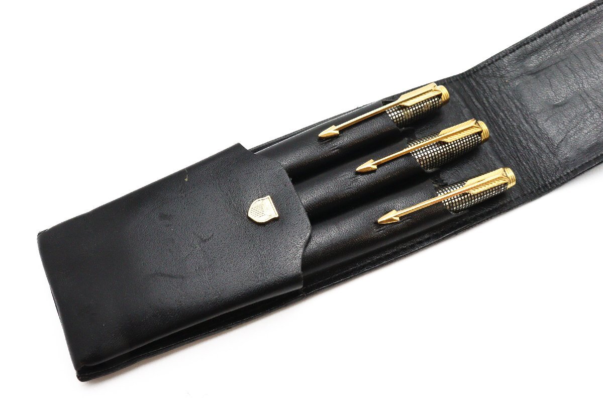 ペン先14K) PARKER パーカー 万年筆.ボールペン.シャープペン 計3本