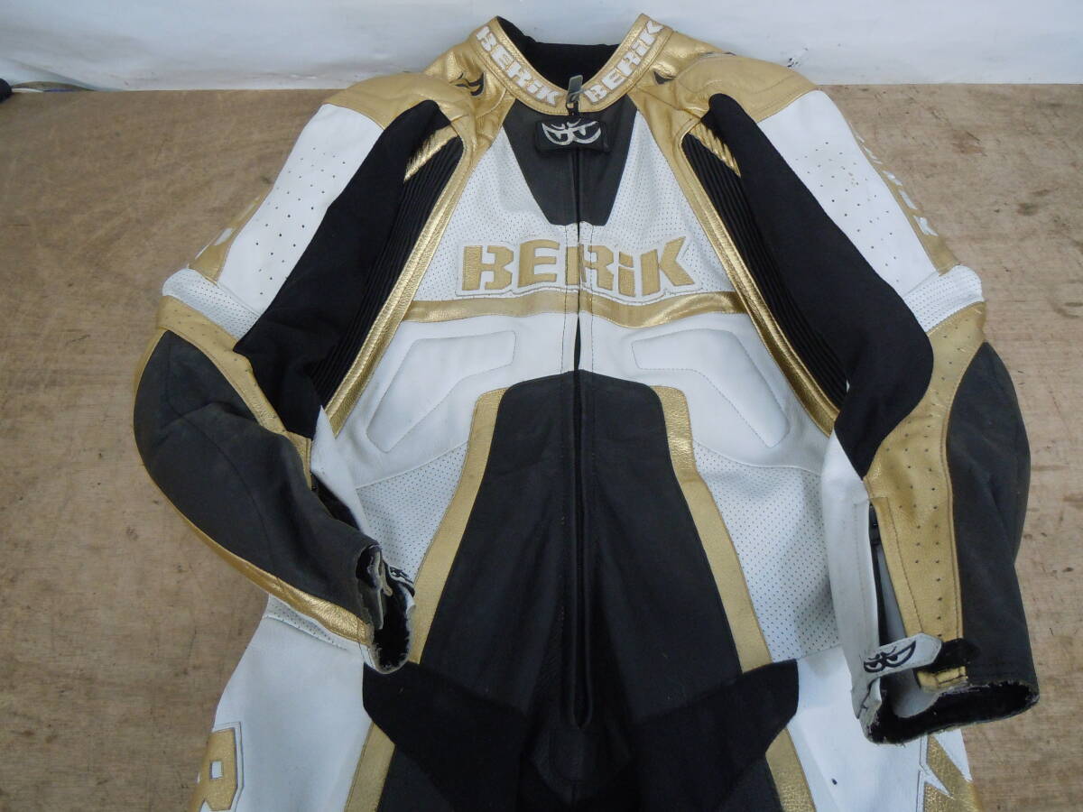 ♪BERIK ベリック レーシングスーツ MFJ STANDARD サイズ52 L-LL相当 劣化大 送料は説明欄 ※ジャンク品扱い ■１４０_2